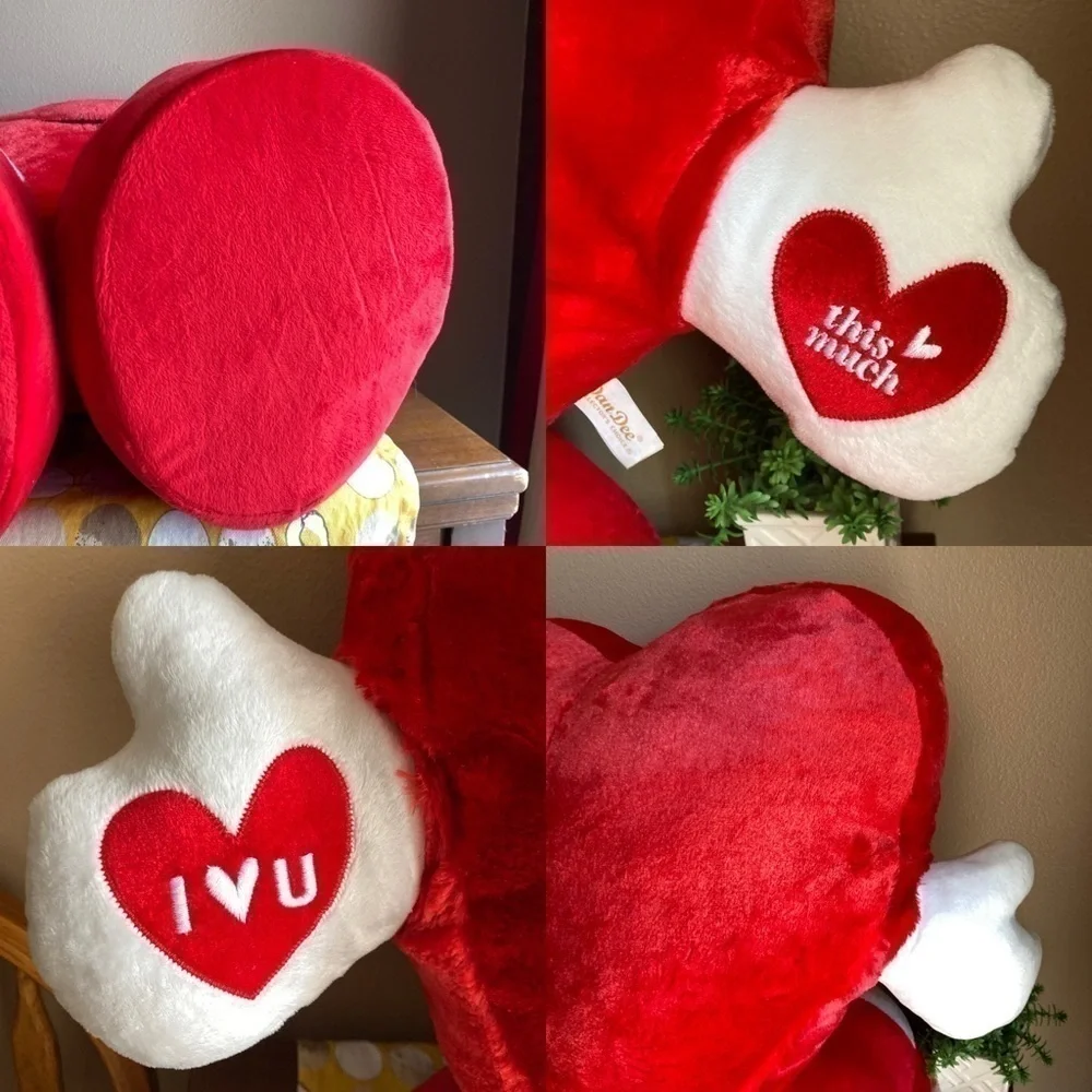 Dan Dee vintage jumbo open arms Heart plush